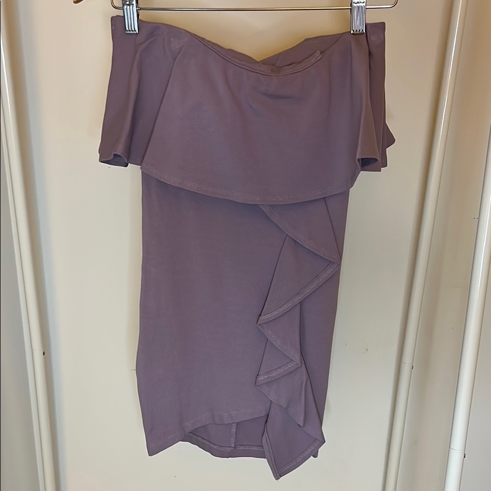 Elegant Off-Shoulder Purple Skirt